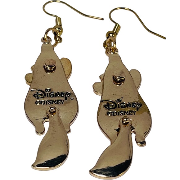 Alice in wonderland Cheshire Cat pink metal earrings NEW - Picture 7 of 7